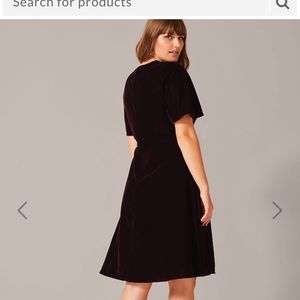 Scarlet velvet wrap dress